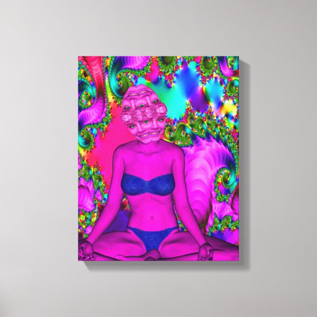 Lila Meditation Leinwanddruck (Vorderseite)