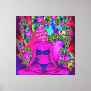 Lila Meditation Leinwanddruck