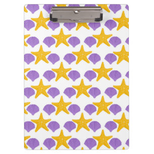 Lila Meeresschnecken Klemmbrett