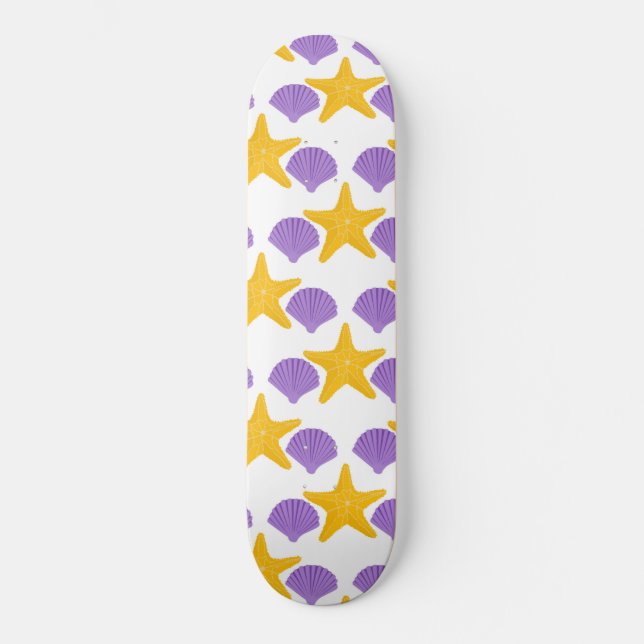 Lila Meeresschnecken Skateboard (Vorderseite)