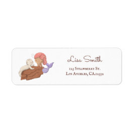 Lila Meerjungfrau-Babyrobben-Rücksendeadresse