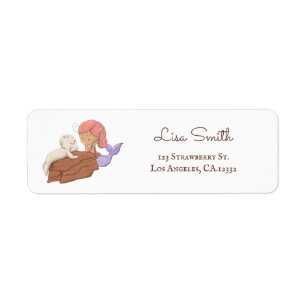 Lila Meerjungfrau-Babyrobben-Rücksendeadresse