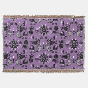 Lila Meerjungfrau Fantasy Decke