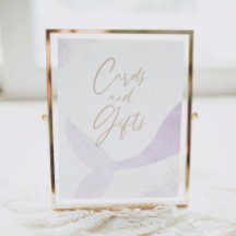 Lila Meerjungfrau Geburtstagskarten und Geschenke