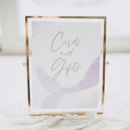 Lila Meerjungfrau Geburtstagskarten und Geschenke Poster