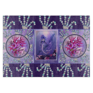 Lila Meerjungfrau Schneidebrett
