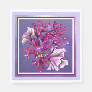 Lila Meerjungfrau Serviette