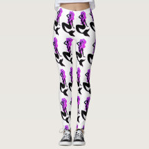 Lila Meerjungfrauyoga-Leggings