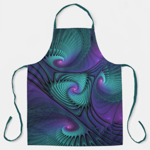 Lila Meetings Türkis Modernes Abstraktes Fraktal K Schürze