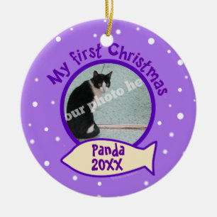 Lila meine erstes Weihnachtskundenspezifische Keramikornament