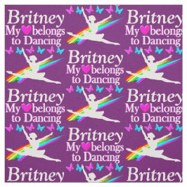 LILA MEINE HERZGEBIETE ZU TANZEN CUSTOM FABRIC STOFF