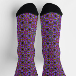 Lila Merlot Mosaik Socken