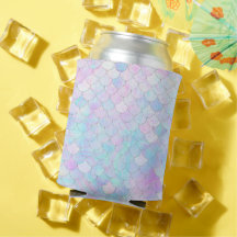 Lila Mermaid-Fin-Muster Opal Can Cooler