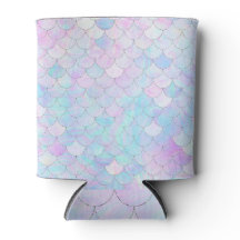 Lila Mermaid-Fin-Muster Opal Can Cooler