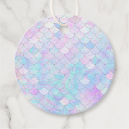 Lila Mermaid Iridescent Holographic Geschenkanhänger