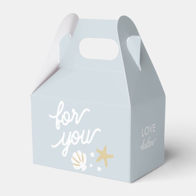 Lila Mermaid Party Seashells Personalisiert Gefall Geschenkschachtel (Vorderseite)