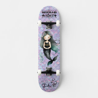 Lila Mermaid-Vibes Skateboard