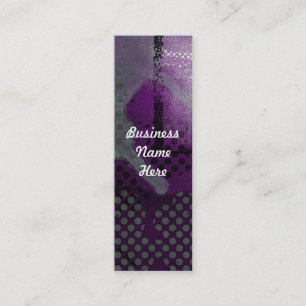 Lila Metallic Grunge Lesezeichen Business Cards Mini Visitenkarte