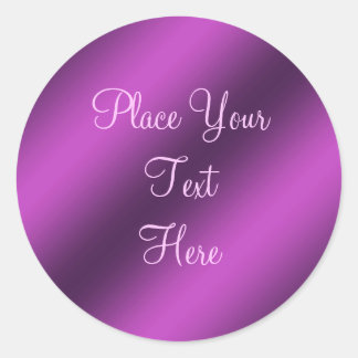 Lila metallische Imitate zeichnen individuell anpa Runder Aufkleber