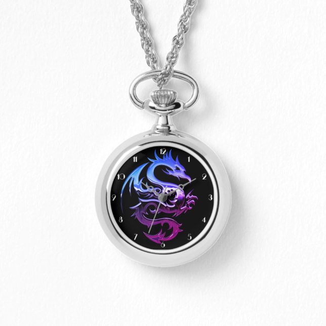 Lila Metallischer Drache Armbanduhr (Vorderseite)