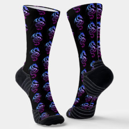 Lila Metallischer Drache Socken