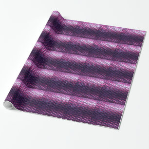 Lila metallisches Snakeskin Muster Geschenkpapier