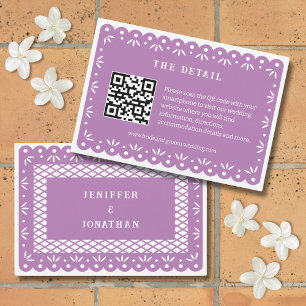 LILA MEXICAN PAPEL PICADO ENCLOUSURE CARD