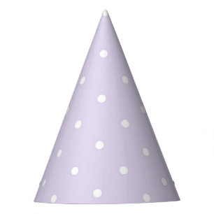 Lila Micro White Dots Party Hat Partyhütchen