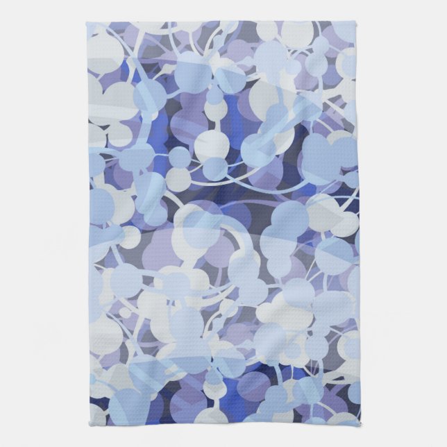 Lila Mikroben-Muster Geschirrtuch (Vertikal)