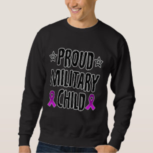 Lila, militärische Kinder mit hohem Proud Sweatshirt