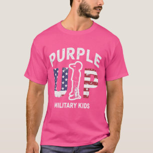 Lila militärische Kinder - Unterstützung des Milit T-Shirt