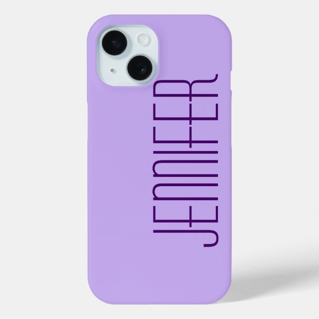 Lila, Minimalistisch, Jumbo-Name Case-Mate iPhone Hülle (Rückseite)
