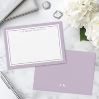 Lila minimalistischer Namensmonogramm