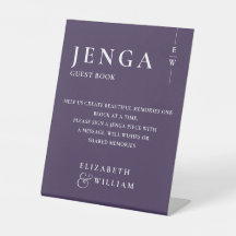Lila Minimalistisches Jugendgästebuch