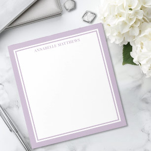 Lila minimalistisches Monogramm Notizblock