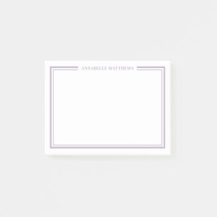 Lila minimalistisches Monogramm Post-it Klebezettel