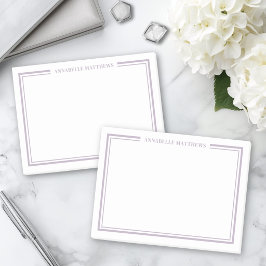 Lila minimalistisches Monogramm Post-it Klebezettel