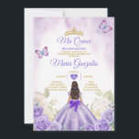 Lila Mis Quince Lavender 15 Anos Silver Crown Einladung<br><div class="desc">Quinceañera Lila Lavendel Silver Crown Einladung Mis Quince 15 Anos,  16. Geburtstag, </div>