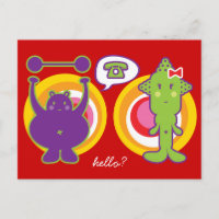 Lila & Miss Green Niedlich Cartoon Character