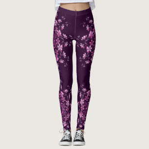 Lila Mit Blumenmandala. Leggings