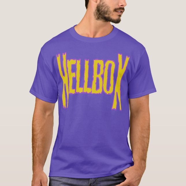 Lila mit gelbem Schriftart Hellbox zu Shirt (Vorderseite)