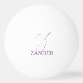 Lila Mit Monogramm Tischtennisball