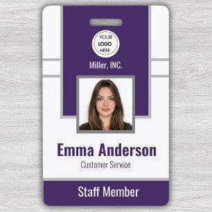 Lila Mitarbeiter-Foto-ID Firmen-Sicherheit Ausweis