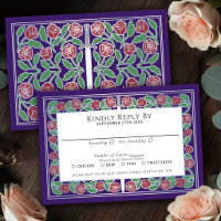 Lila mittelalterliches silbernes florales Schwert