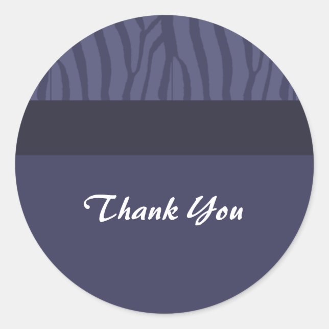 Lila Mitternacht Vielen Dank Runder Aufkleber (Vorderseite)