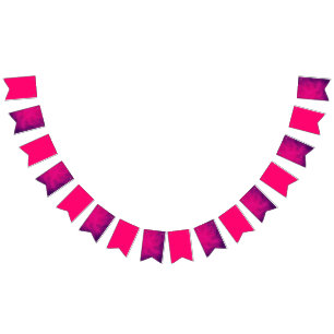 Lila Mix-Banner in Hot Pink - individuell einstell Wimpelkette