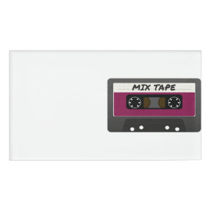 Lila Mix-Tape - 80er und 90er Retro Geschenk Namenschild
