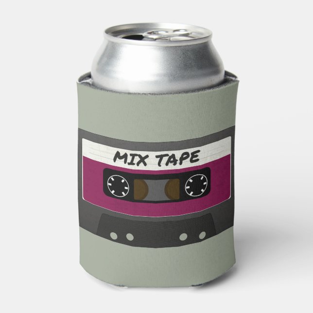 Lila Mix-Tape - 80er und Retro-Inspiriert Geschenk Dosenkühler (Kanne Vorderseite)