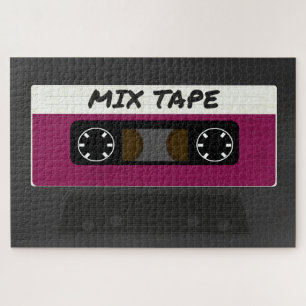 Lila Mix-Tape - 80er und Retro-Inspiriert Geschenk Puzzle
