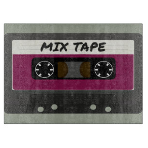 Lila Mix-Tape - 80er und Retro-Inspiriert Geschenk Schneidebrett